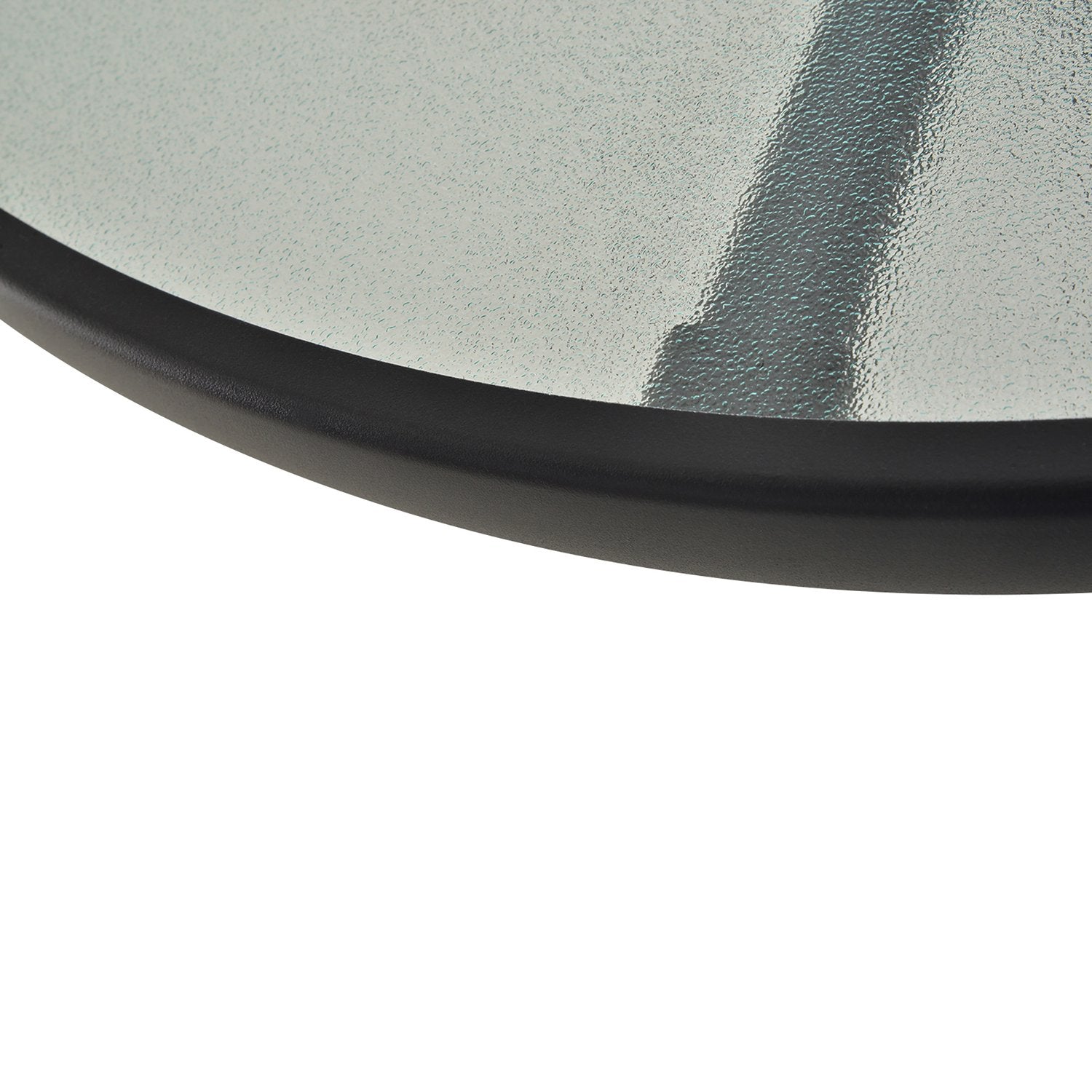 Svart bistrobord – Skiva i härdat glas, 80 cm diameter