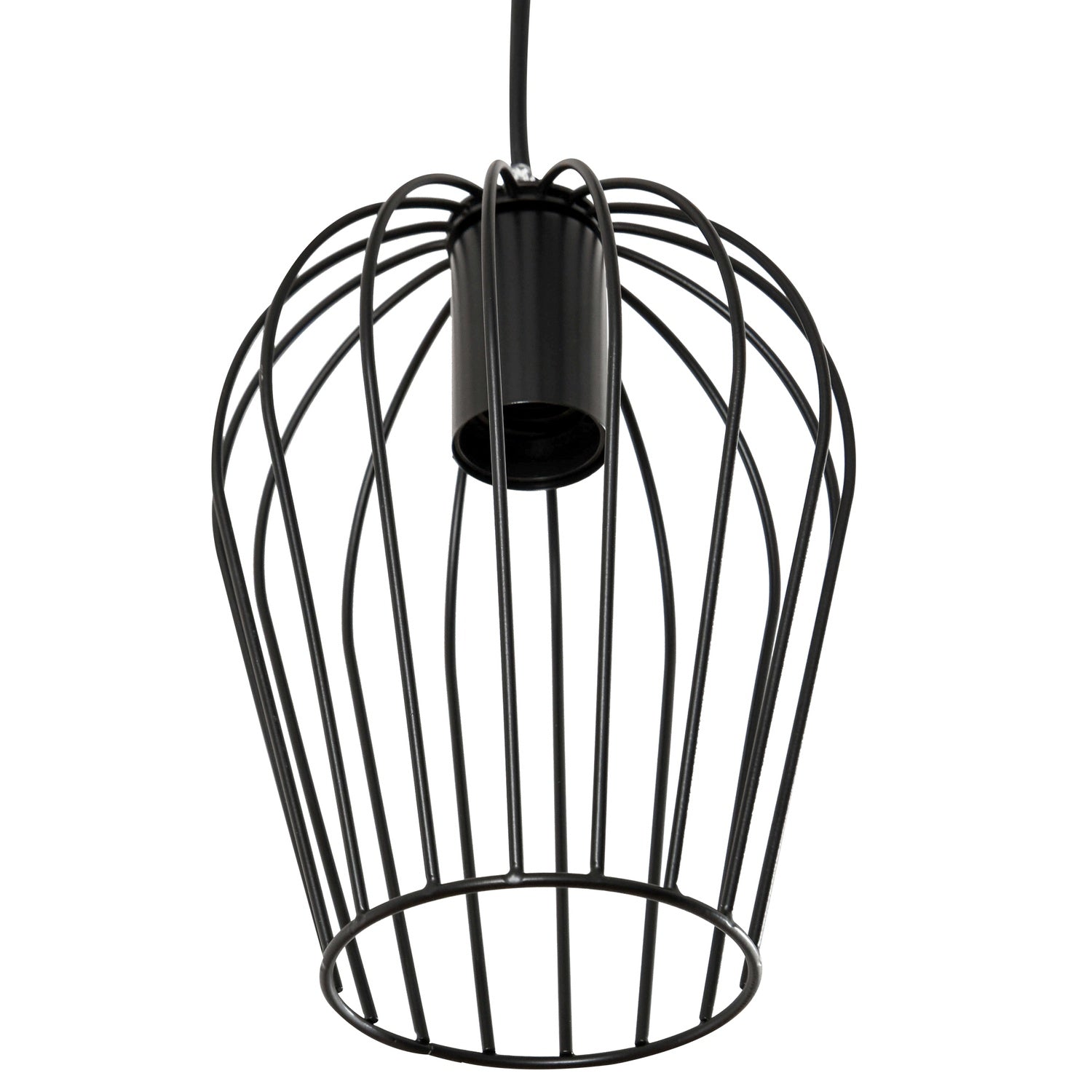 Svart metall taklampa – modern geometrisk design, Ø38x145 cm