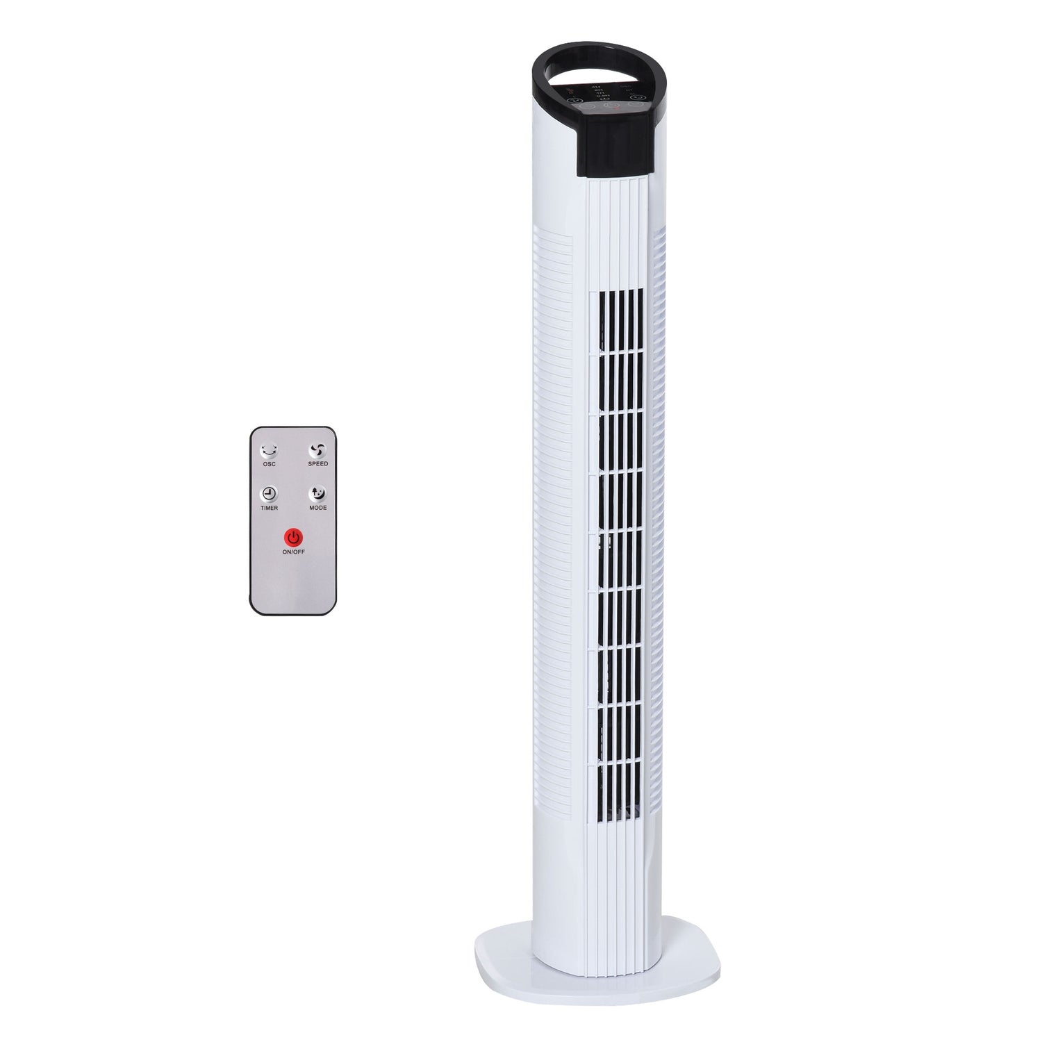 Tornfläkt med 70° oscillation, 78,5 cm, 50W effekt, 3 hastigheter, vit