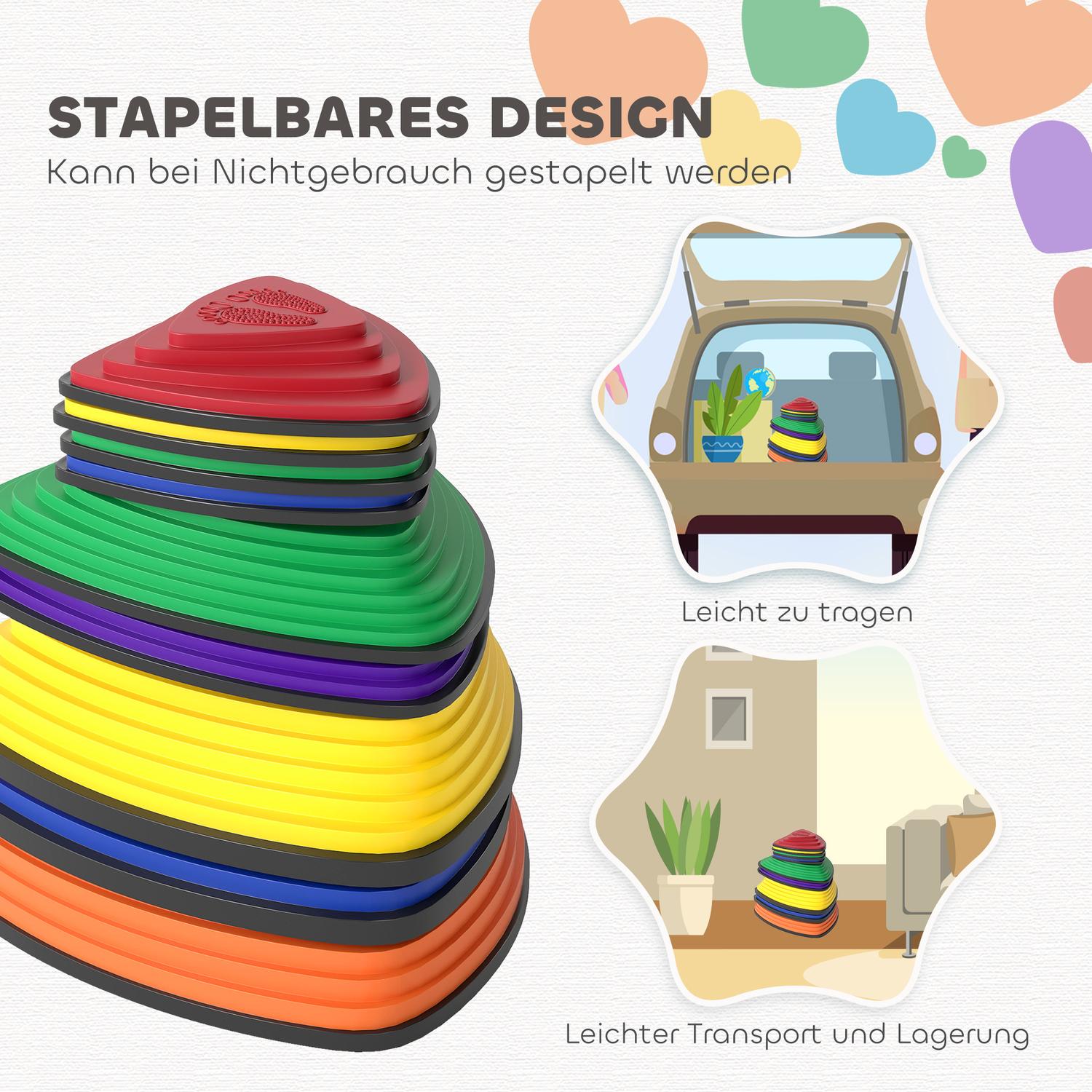 Trappstenset, Halkfri, Inomhus/Utomhus, Stapelbar