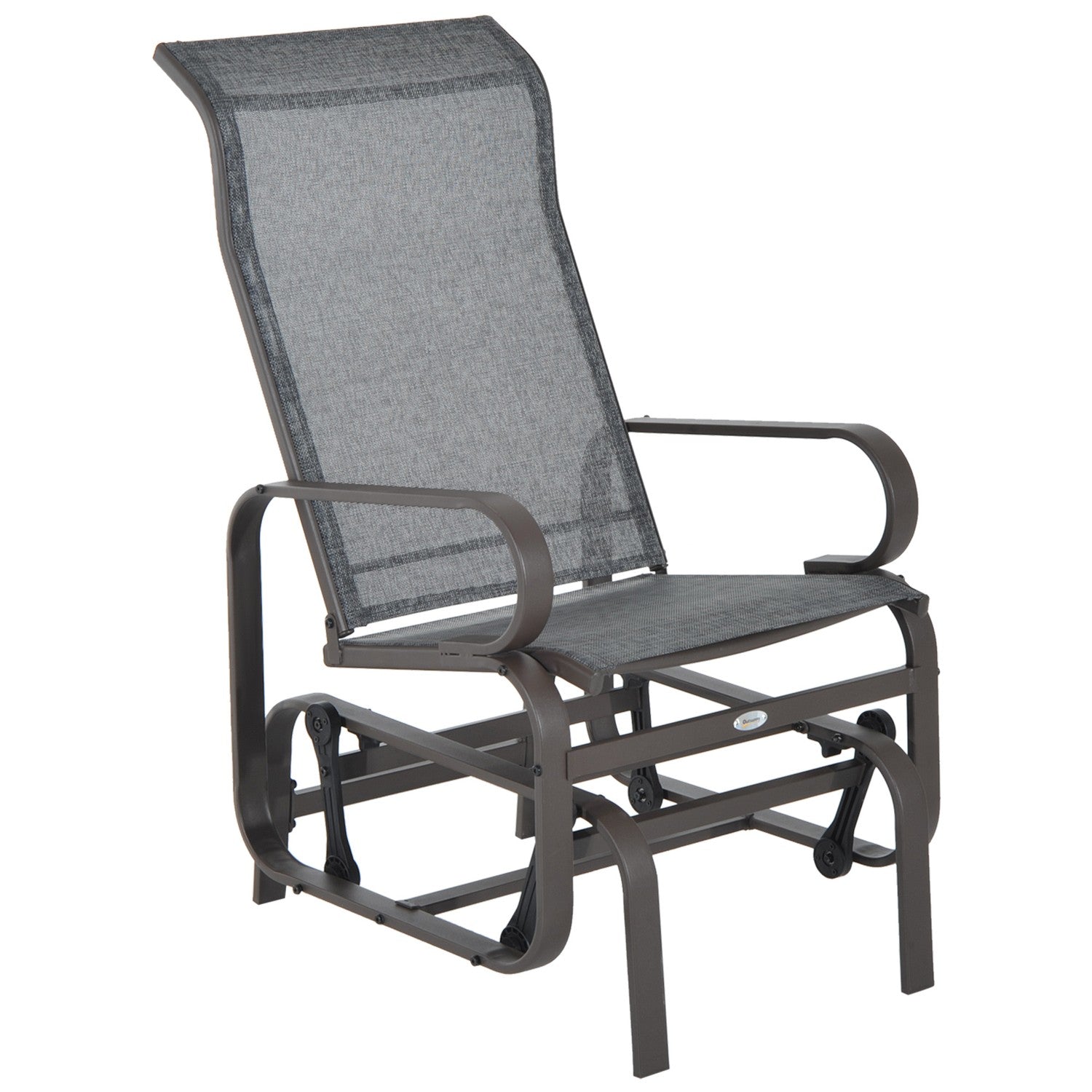 Trädgårdsgungstol utomhus – metall, avkopplande, 60x75x104cm