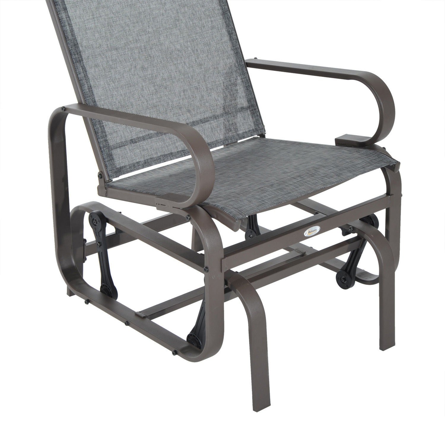 Trädgårdsgungstol utomhus – metall, avkopplande, 60x75x104cm