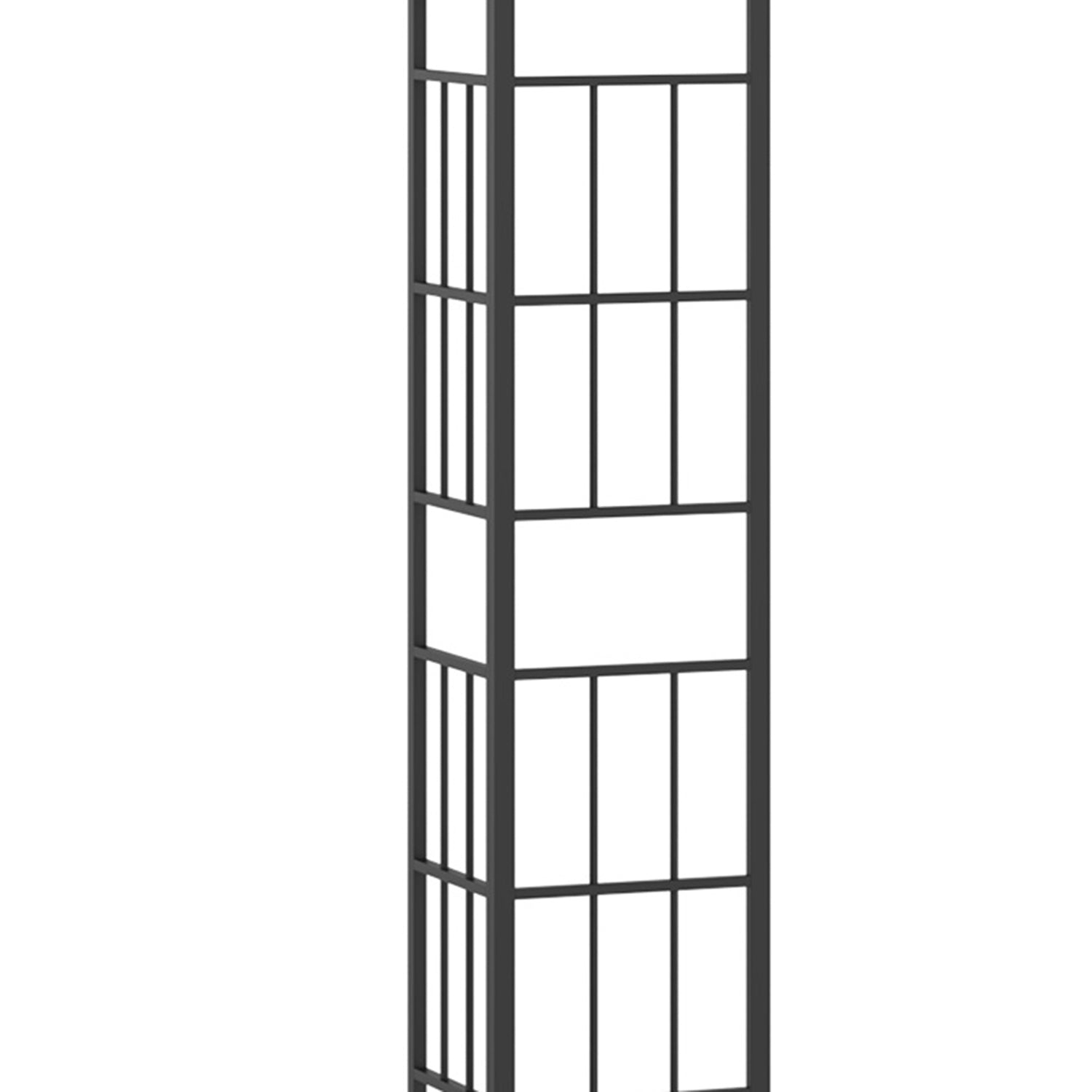 Trädgårdspergola 4x3m metallram, grå polyesterkapell