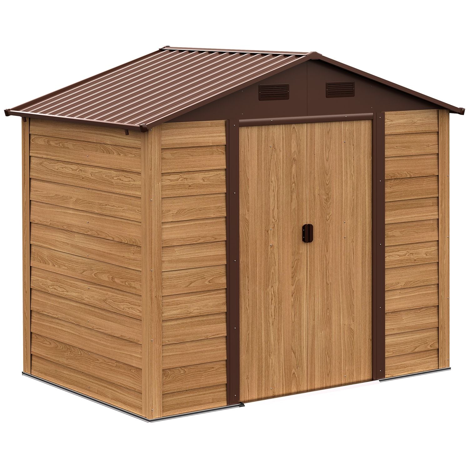 Trädgårdsredskapsbod utomhus, Wood Grain Look, 152x236x209 cm