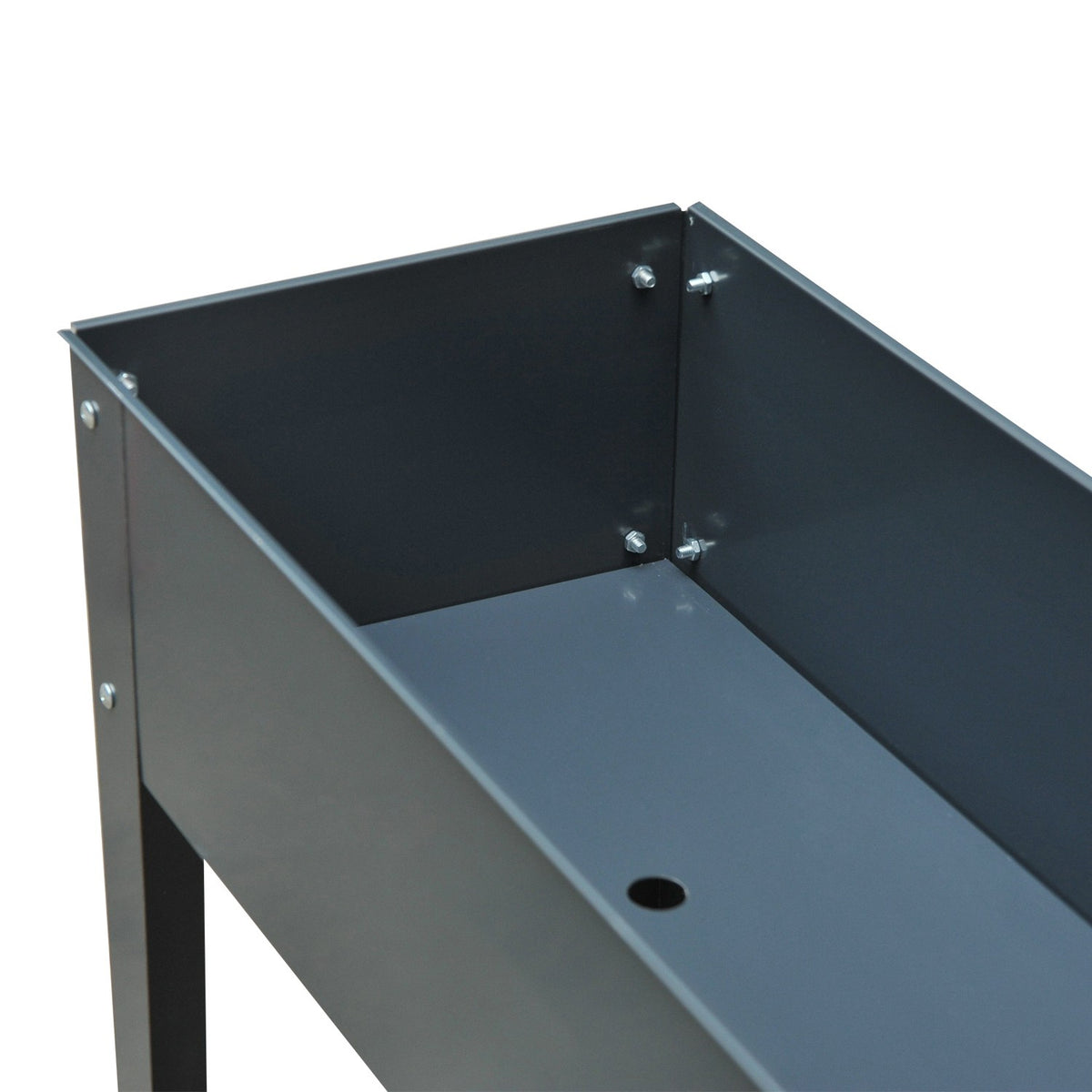 Kovová zahradní postel – 100x30x80 cm, s odvodem vody