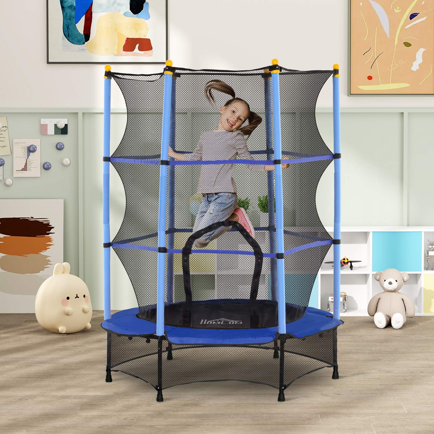 Zahradní trampolína pro děti s ochrannou sítí Ø140 cm