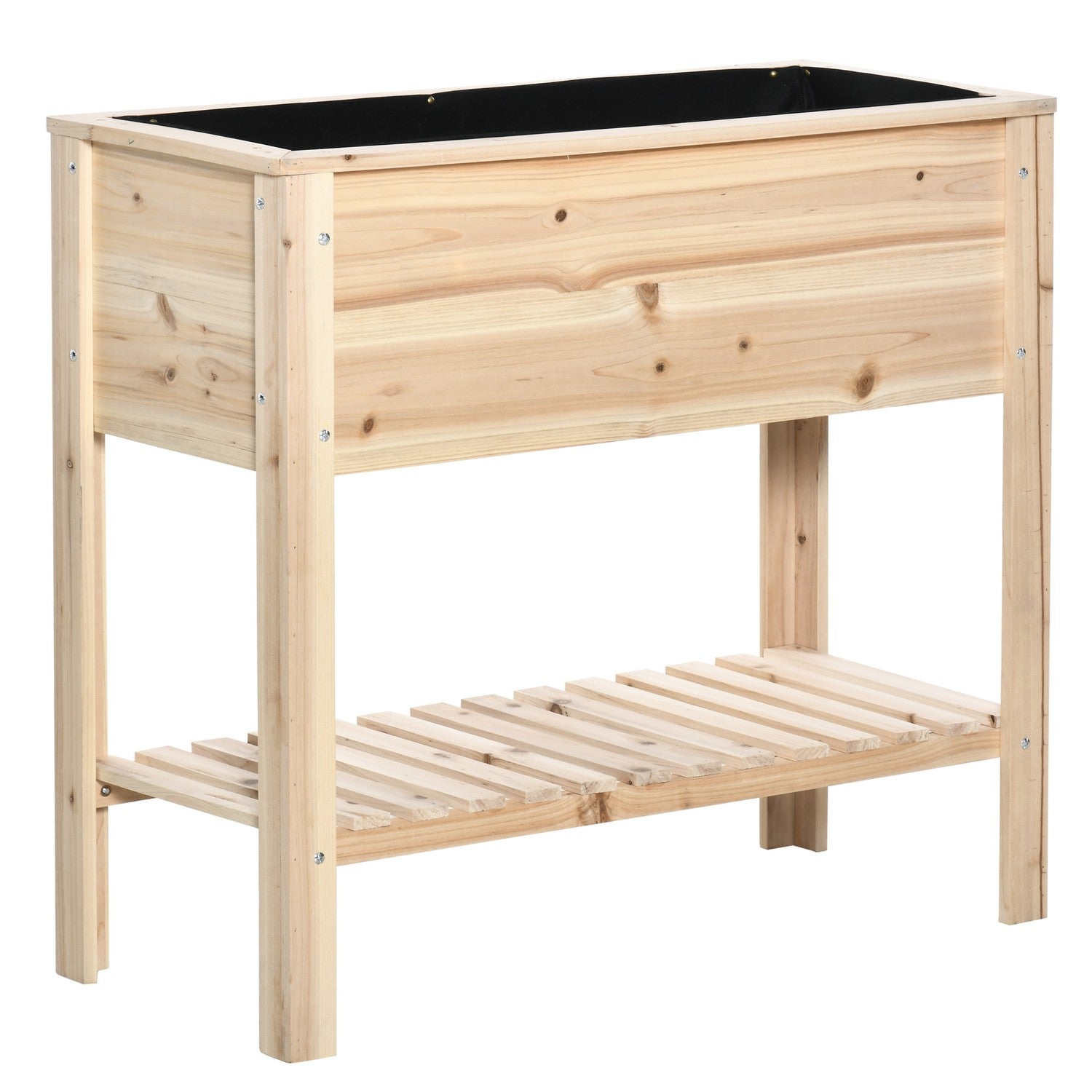 Trädgårdsupphöjd säng med bevattning, 90x40x81 cm
