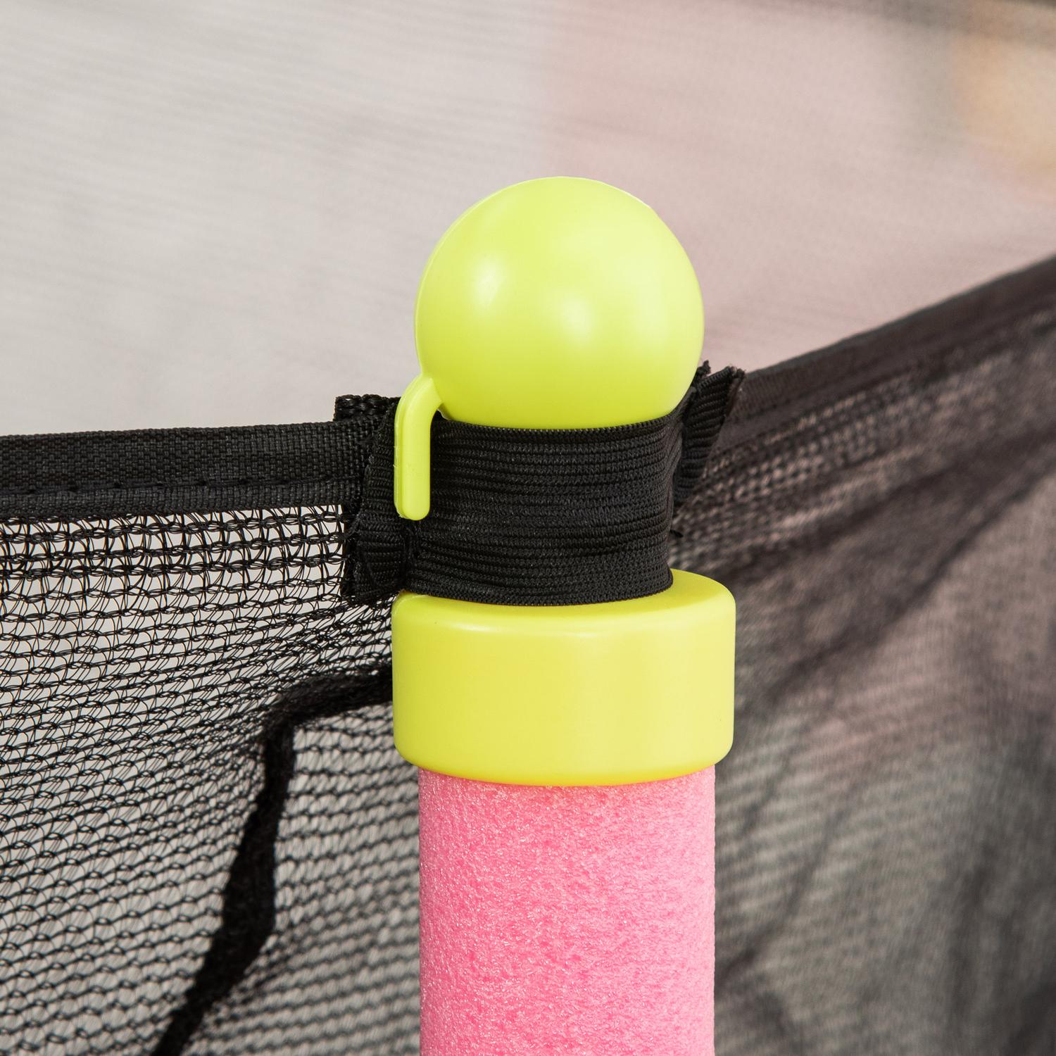 Träningsstudsmatta för barn med skyddsnät, rosa, 45 kg-gräns