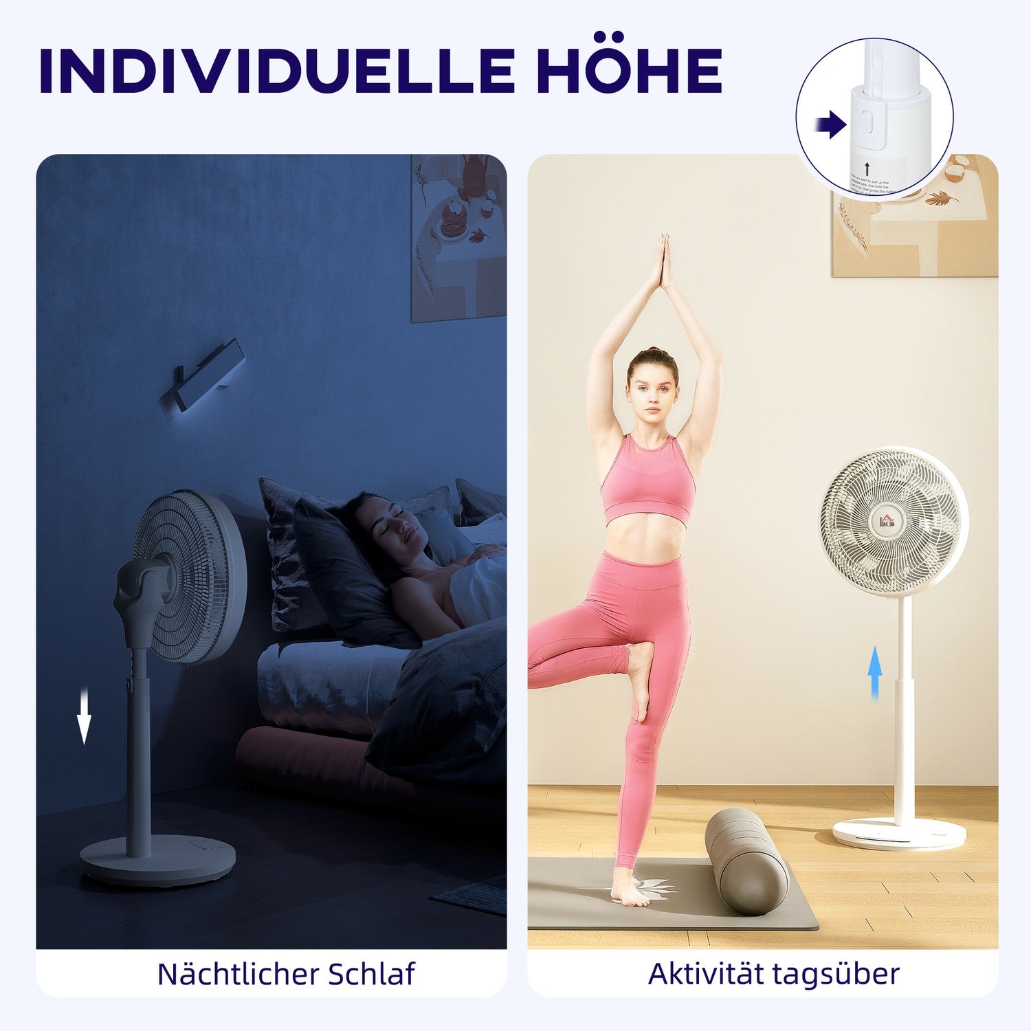 Tichý stojanový ventilátor s dálkovým ovládáním, 12 rychlostí, režim spánku