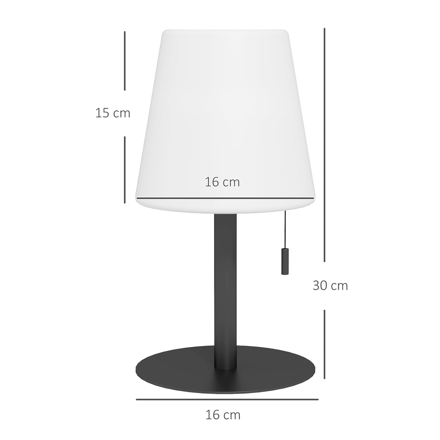 USB uppladdningsbar LED-bordslampa, dimbar, inomhus/utomhus