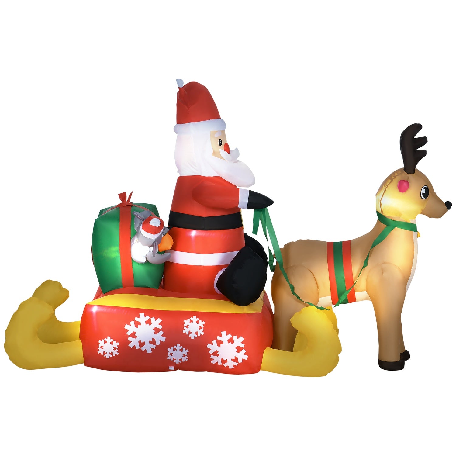 Nafukovací Santa Claus, 1,22m, s LED osvětlením pro venkovní použití