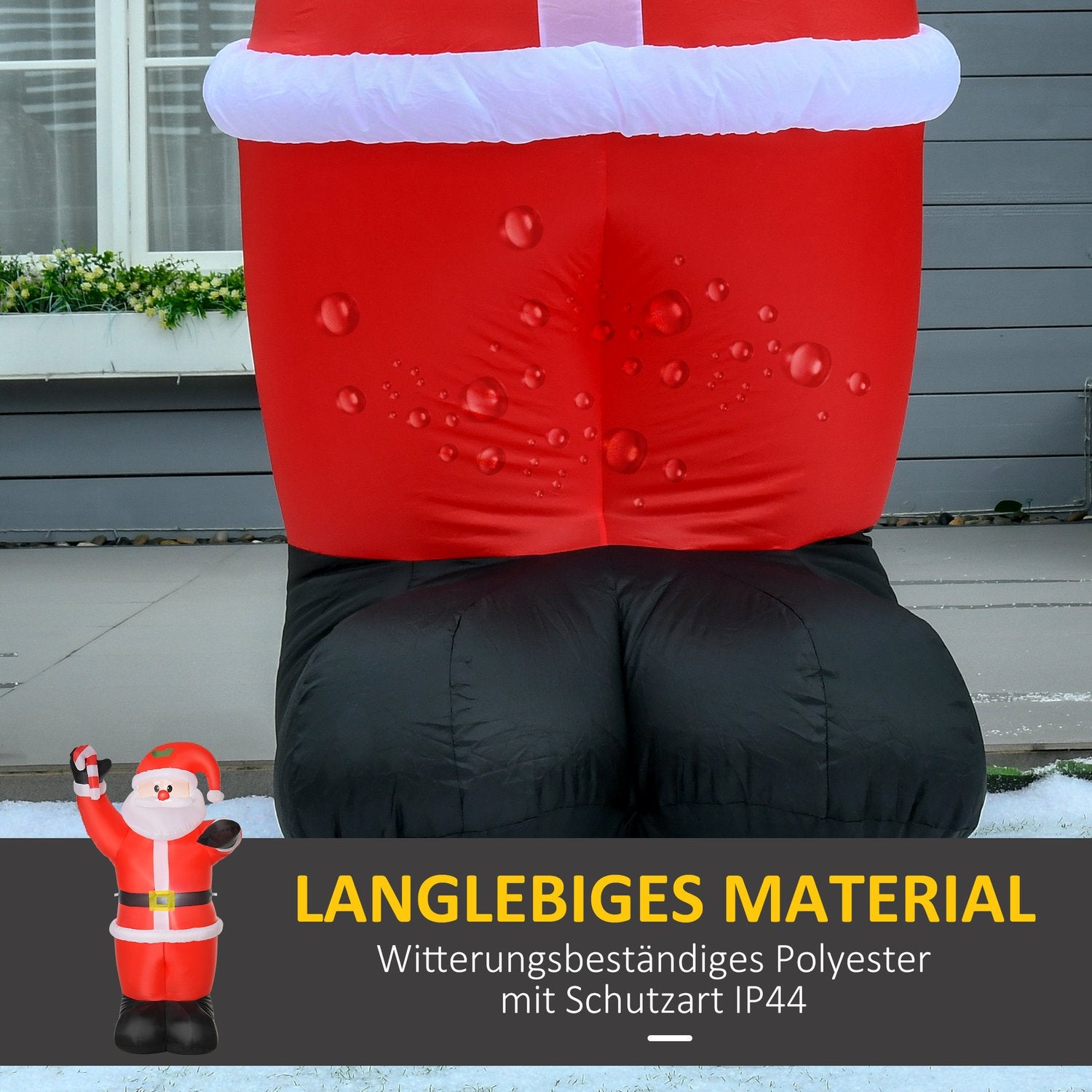 Uppblåsbar jultomte med LED-ljus, 240cm, utomhus