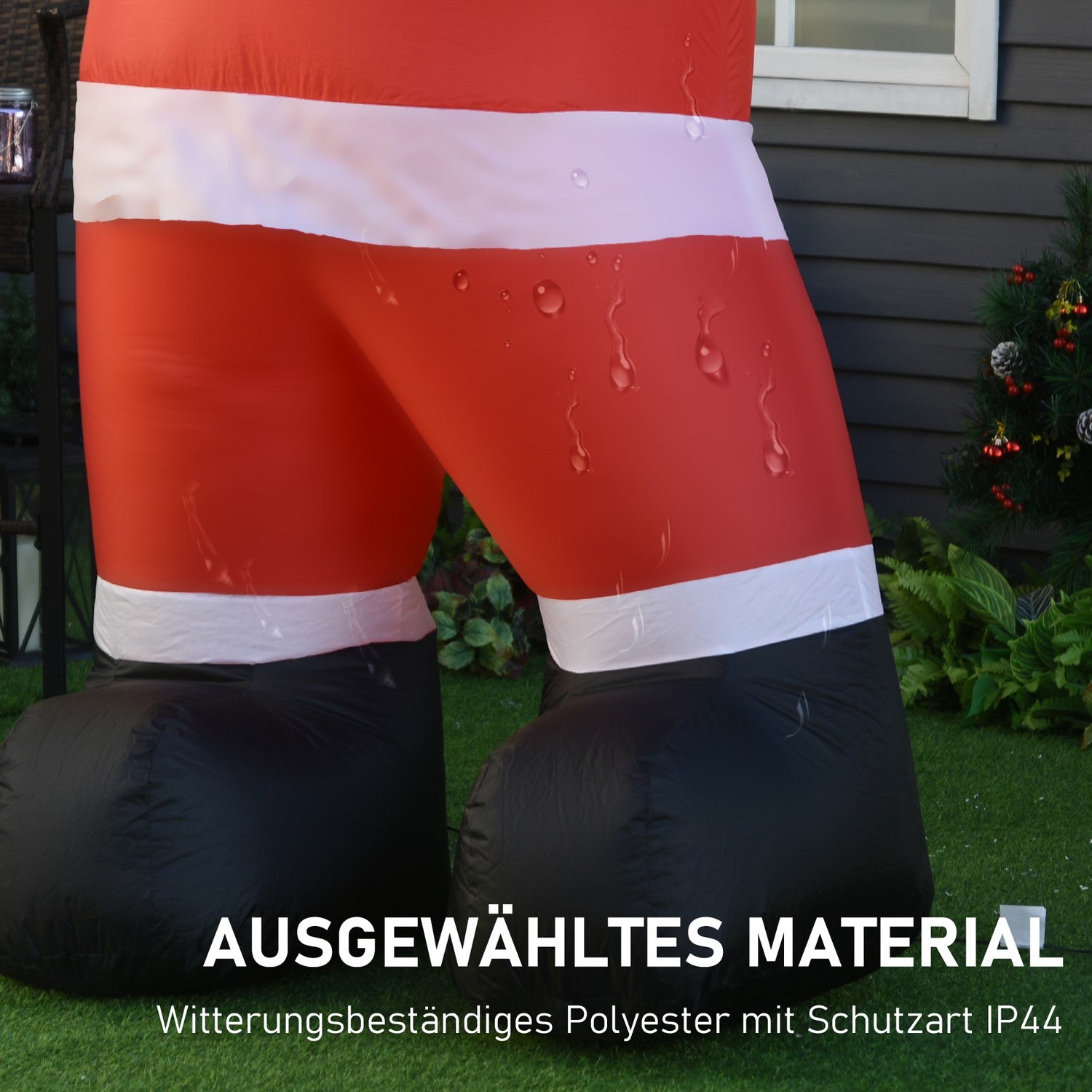 Uppblåsbar jultomte med LED-ljus, 243cm