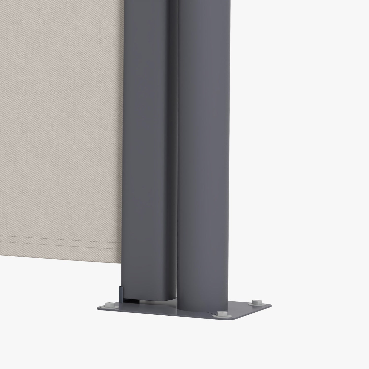 Výsuvná světle šedá zahradní markýza 300x100cm, s UV ochranou a ochranou proti větru