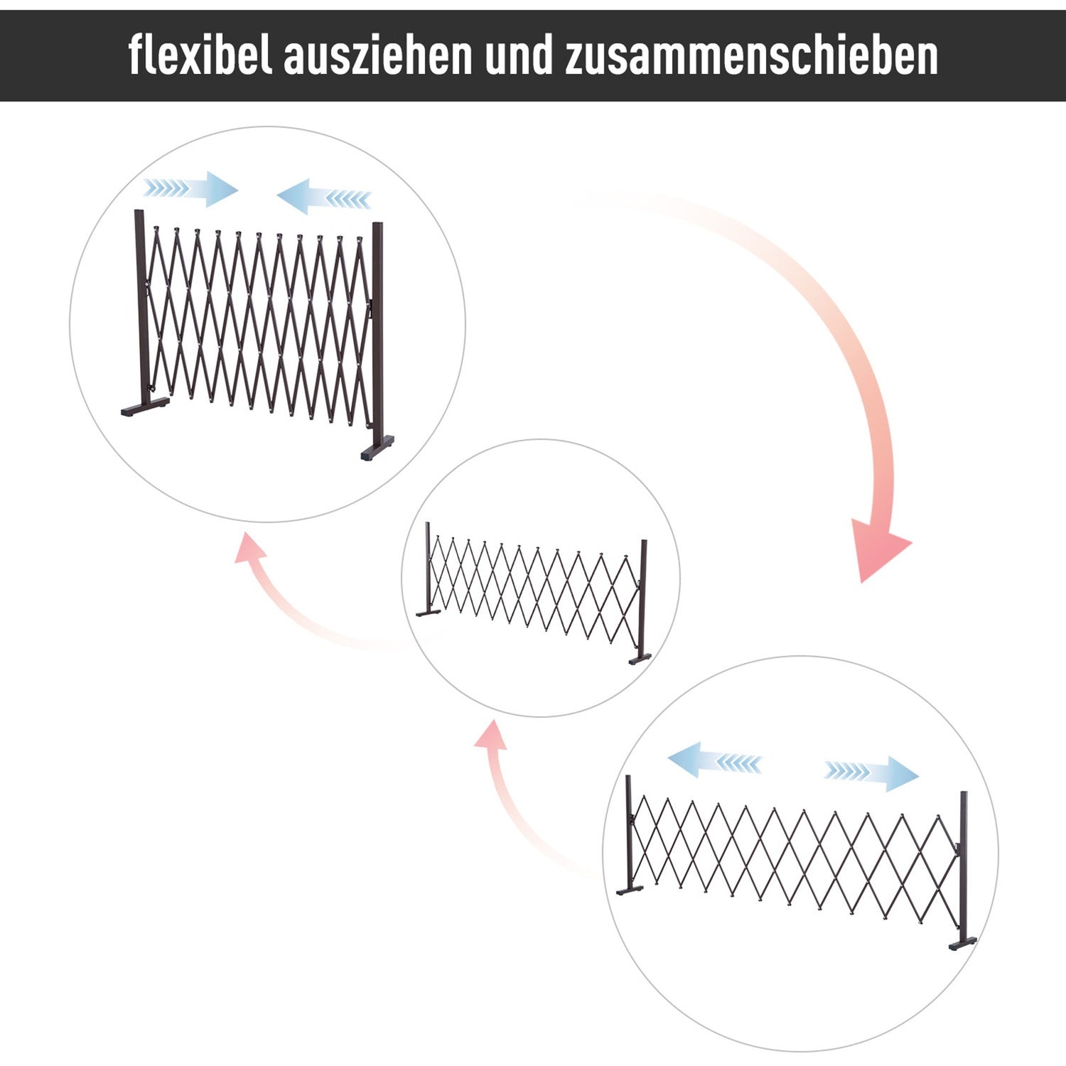 Utdragbar saxport i aluminium – 35-300 cm, brun