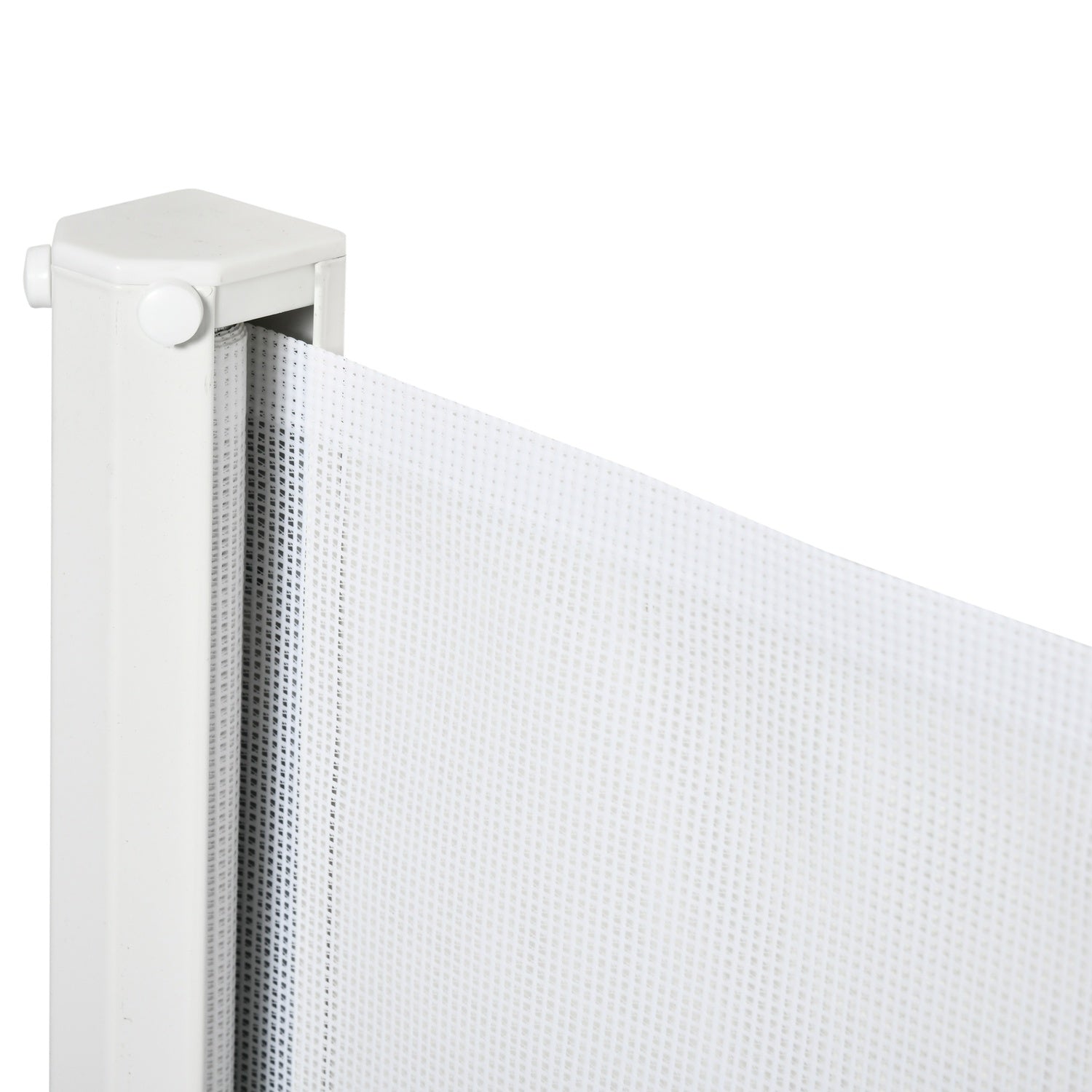 Utdragbar säkerhetstrappgrind – Vit PVC, 115x82,5 cm