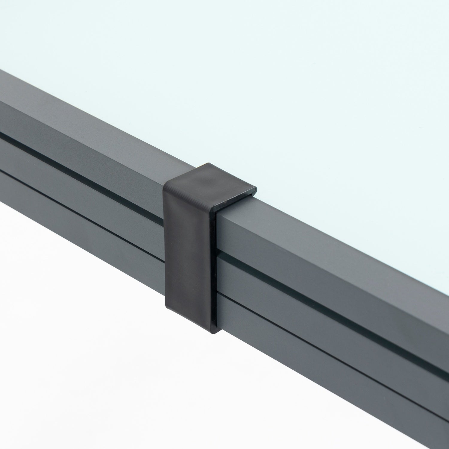 Utdragbart trädgårdsmatbord, härdat glas, aluminium