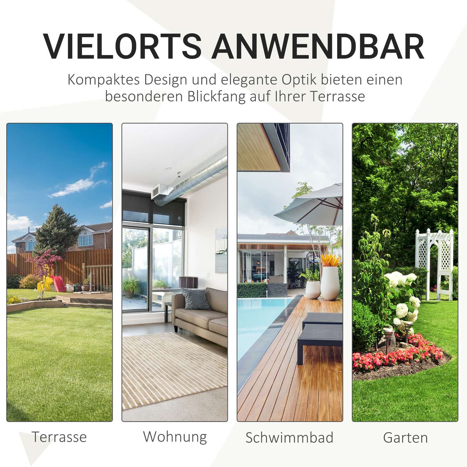 Utomhus Polyrattan Sun Island - hopfällbar kapell, krämfärgad 171x180x155cm