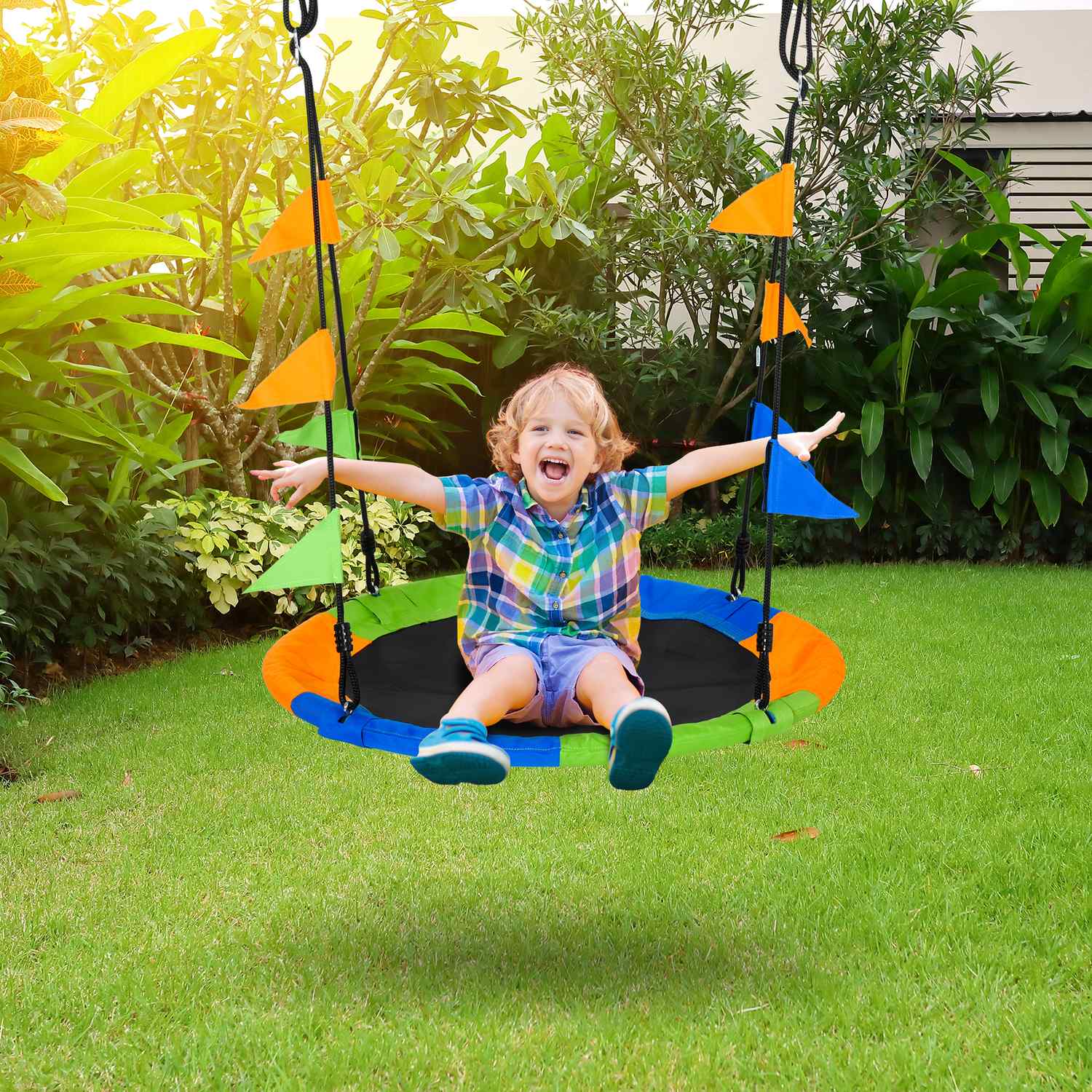 Utomhusbogunga, 100 cm, upp till 80 kg, för barn 3+