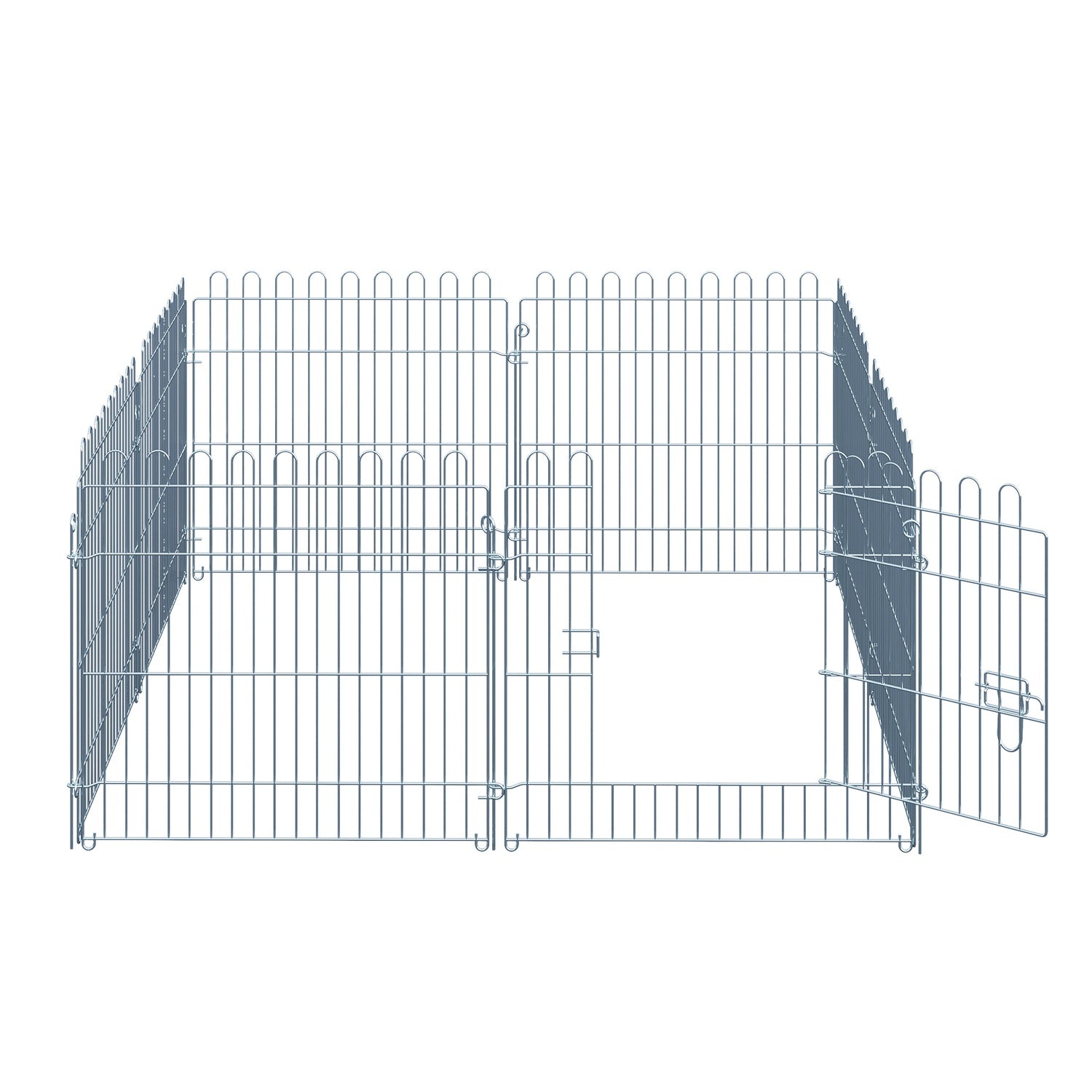Utomhus valp lekhage staket, 8 paneler, B63 x H60 cm