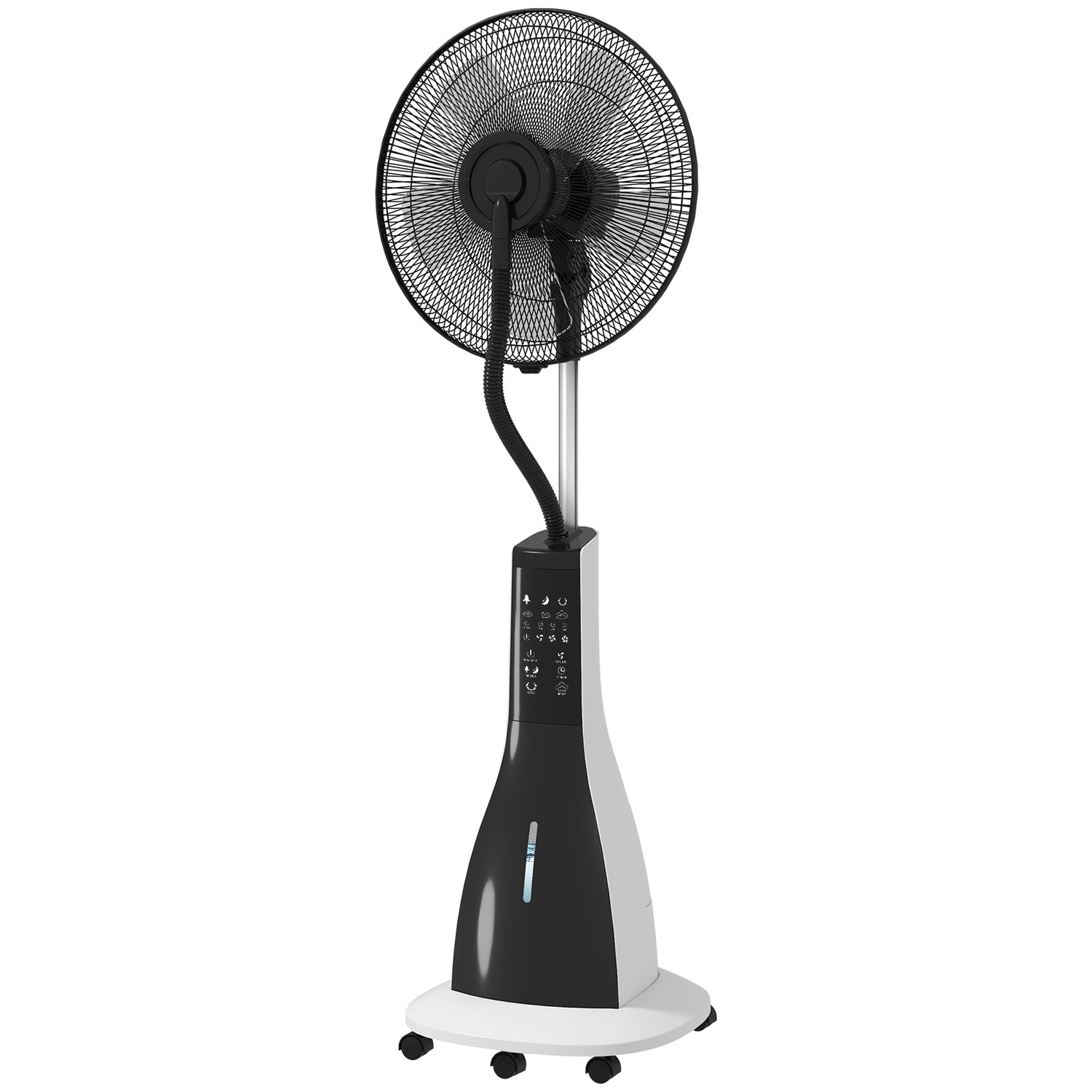 Chladicí ventilátor s mlžením, dálkovým ovládáním a nádrží 3 l, 90 W, 125 cm