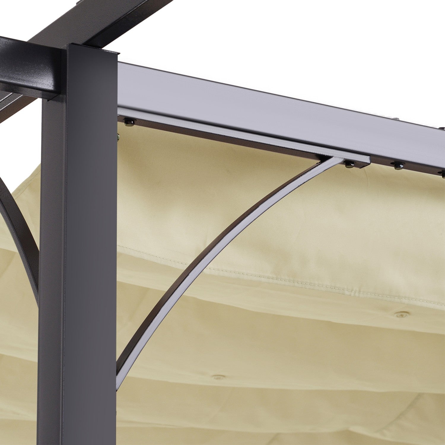 Vattentät lusthustak av aluminium 3x3m, UV-skyddat tak