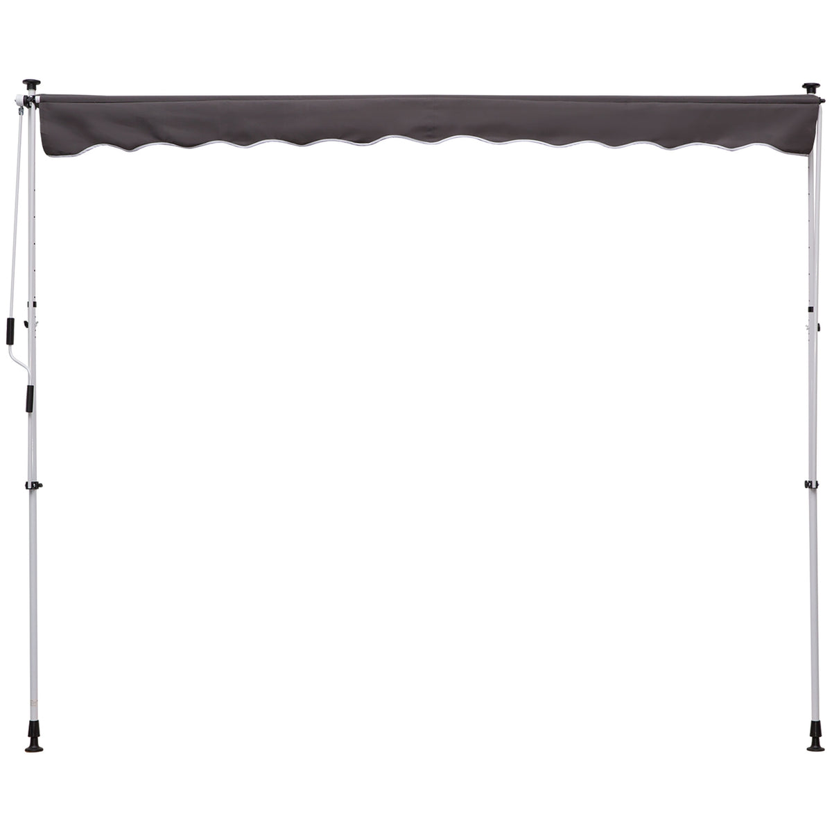 Výklopná markýza z hliníku, ruční klika, 300x150Cm šedá