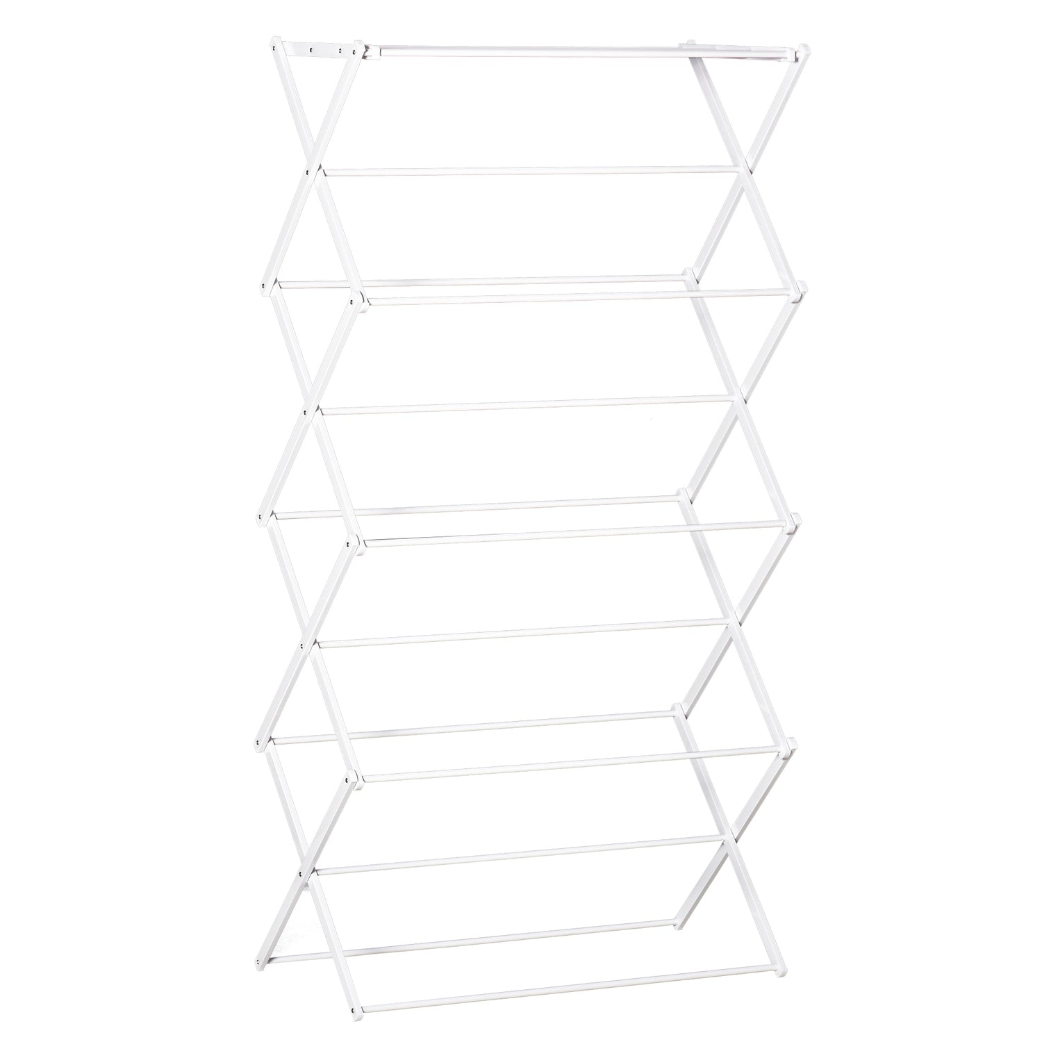 Vikbar Tower Clothes Airer, 8 nivåer, vit 74x35x144 cm