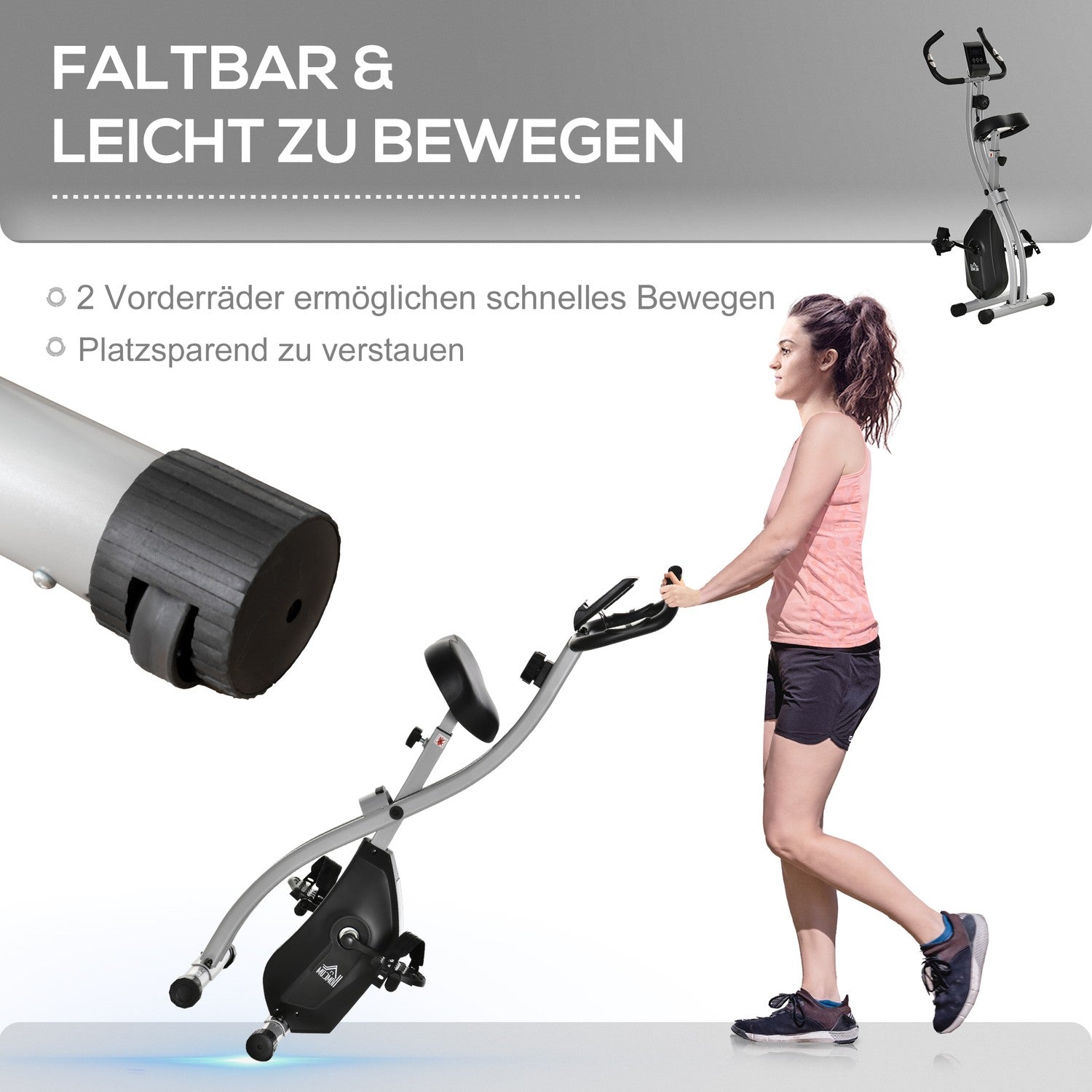 Vikbar motionscykel, 8-nivås magnetiskt motstånd