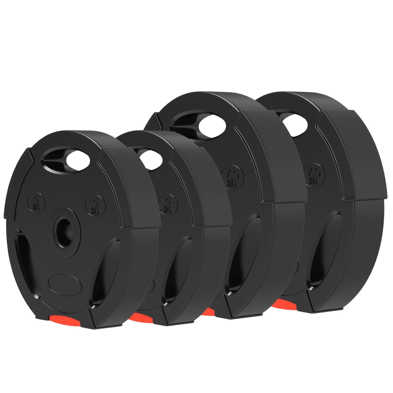 Sada závaží na činky, 2 páry kotoučů 30 mm, černá