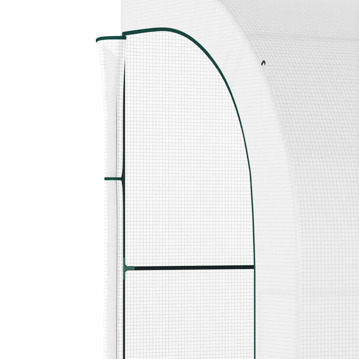 Växthus med hyllor & fönster, Stålstomme, 300x150x213 cm