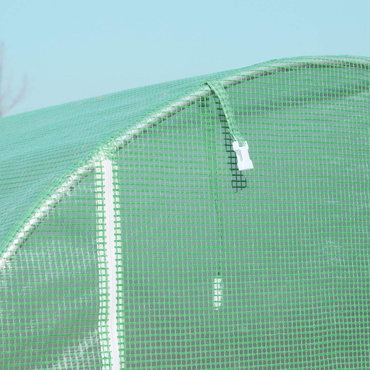 Polykarbonátový fóliovník se síťovými okny, zelený, 5x2x2,1m