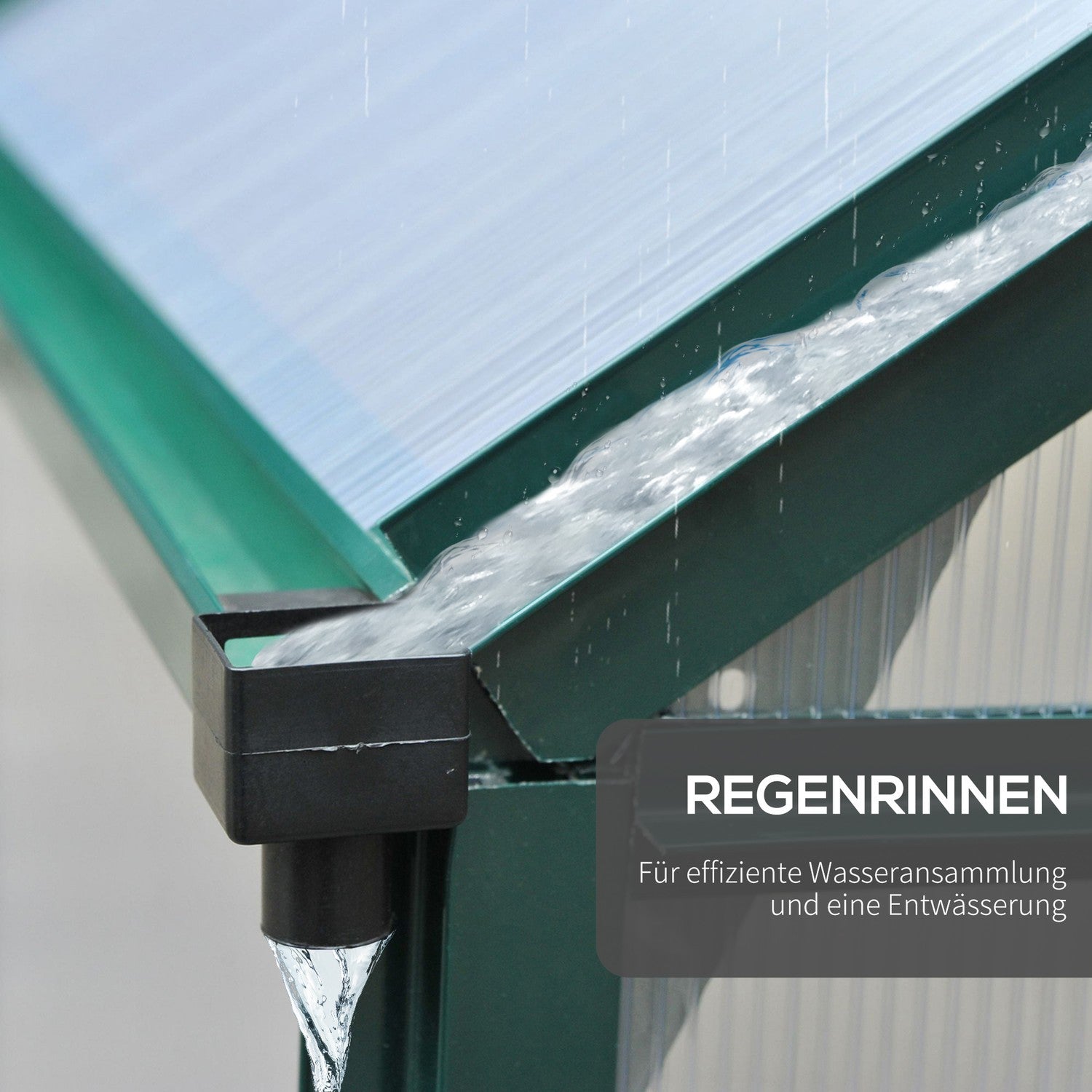 Walk-in växthus, aluminiumstomme, väderbeständig