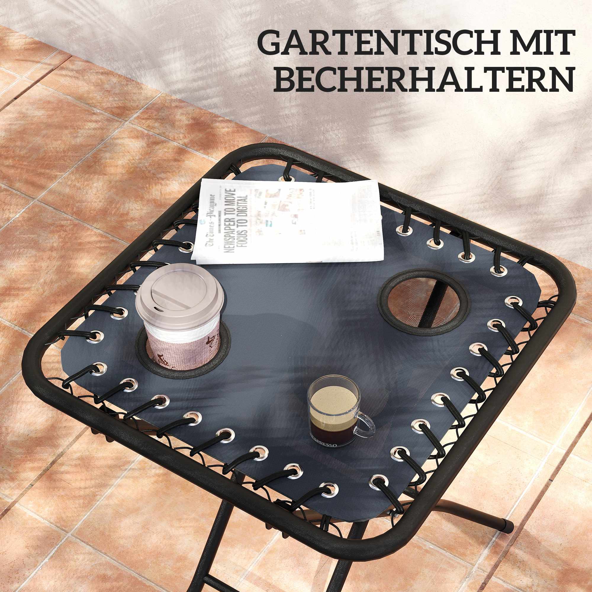 Zero Gravity-stolset med bord, justerbar lutning