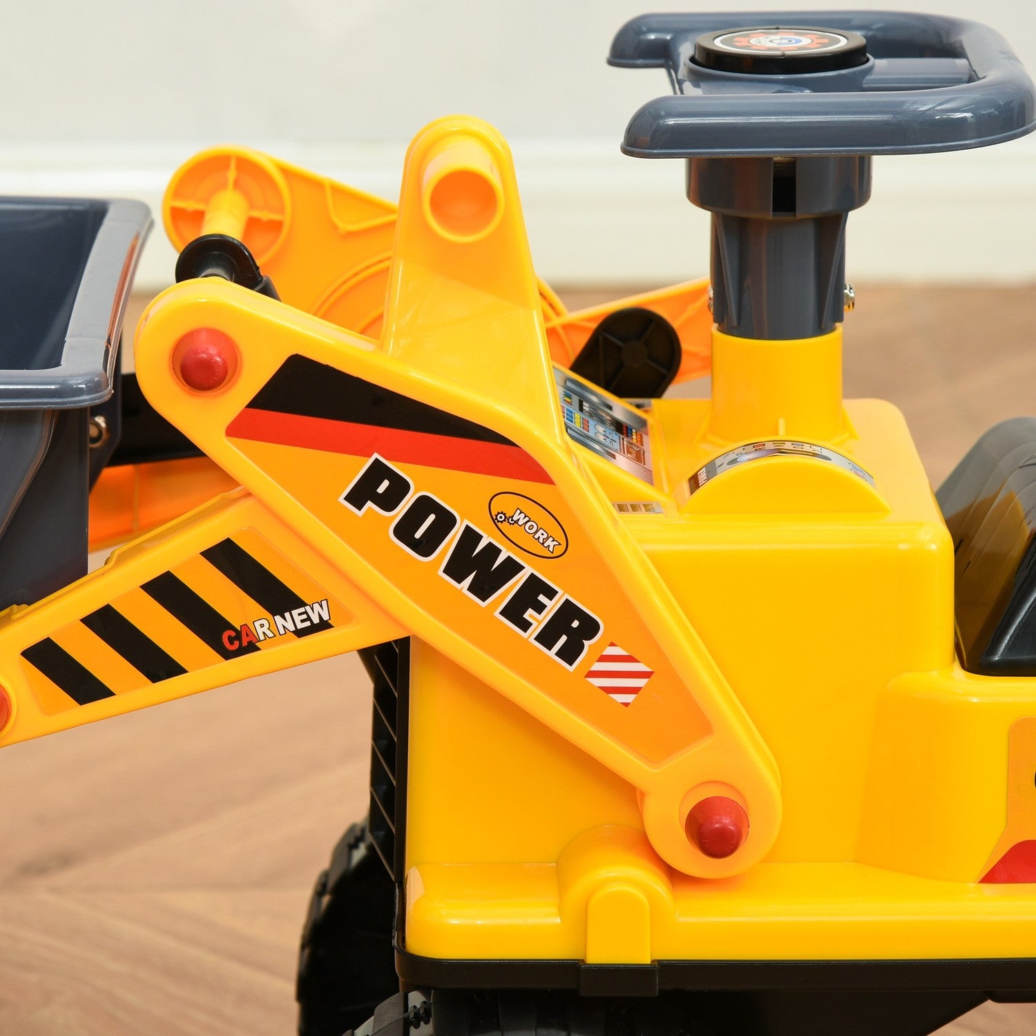 Åkbar billeksak för barn 2-3 år, PP-plast, gul